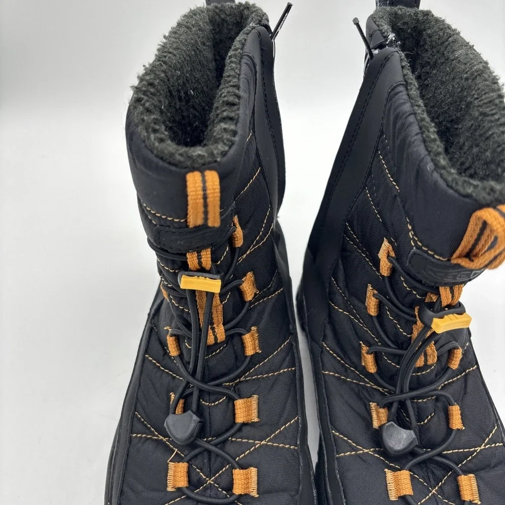 Keen Shoes Kids Sz 6 Basin Snow Boots Winter Insulated Leather Waterproof Black